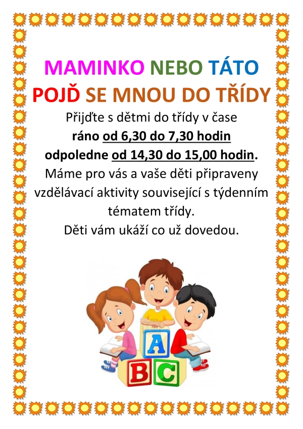 Zveme rodiče do tř&iacute;dy