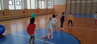 Beru&scaron;ky sportuj&iacute; v tělocvičně
