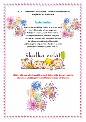 V&iacute;t&aacute;me v&aacute;s v nov&eacute;m &scaron;koln&iacute;m roce!